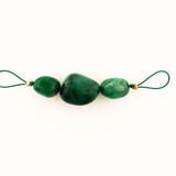 Varied Size Green Emerald Polished Nuggets, 3 Count (Closeout)