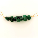 Varied Size Green Emerald Side Drill Simple Cut Nuggets, 6 Count (Closeout)
