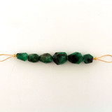 Varied Size Green Emerald  Simple Cut Nuggets, 6 Count (Closeout)