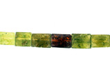 32 Count Varied Size Green Garnet Faceted Rectangles