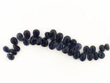 32 Count Graduated Dark Blue Iolite Long Faceted Pears