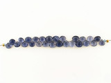 25 Count Graduated Violet Blue Iolite Short Faceted Pears