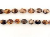 20 Count Varied Size Brown Fossil Peanut Wood Smooth Ovals