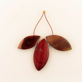Varied Size And Color Imperial Jasper Smooth Flat Ellipse, 3 Count