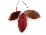 Varied Size And Color Imperial Jasper Smooth Flat Ellipse, 3 Count