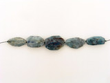 Varied Sizes Blue Kyanite Simple Cut Flat Nuggets, 5 Count