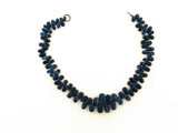 89 Count Graduated Dark Blue Kyanite Smooth Briolettes 1 Of A Kind (Closeout)