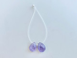9x7mm Tanzanite Long Faceted Pears, 2 Count