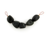 Varied Sizes Black Obsidian Smooth Nuggets, 5 Count