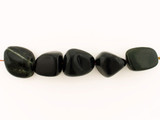 Varied Sizes Black Obsidian Smooth Nuggets, 5 Count