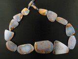 Graduated Chalcedony Faceted Nuggets/Slabs, 13 Count (Closeout)