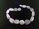 Graduated Blue Chalcedony Faceted Nuggets, 15 Count