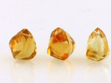 10x7mm Golden Citrine Top Drill Twist Drops, 3 Count
