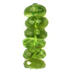 6 Count 8mm Peridot Faceted Rondelles