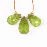 3 Count Set Peridot Briolettes