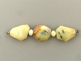 5 Count Varied Size Blue Peruvian Opal Faceted Flat Nuggets