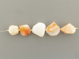 5 Count Varied Size Beige Oregon Opal Simple Cut Nuggets