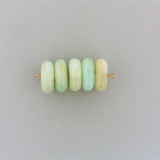 5 Count 10x20mm Blue Peruvian Opal Smooth Rondelles