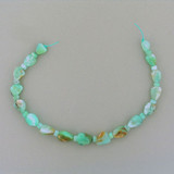 Apx 25 Count Graduated Blue Peruvian Opal Smooth Pears And Rondelles