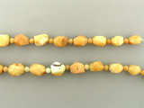 37 Count Graduated Brown  Peruvian Opal Faceted Flat Nuggets And Rounds