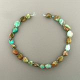 Graduated Blue Peruvian Opal Faceted Nuggets, 24 Count