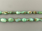 50 Count Graduated Blue Peruvian Opal Smooth Nuggets And Rondelles