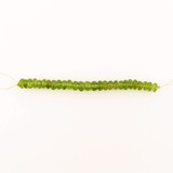 25 Count 7mm Green Ab Grade Peridot Faceted Rondelles