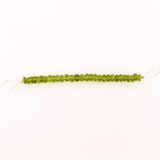 5-6mm Green Ab Grade Peridot Faceted Rondelles, 29 Count