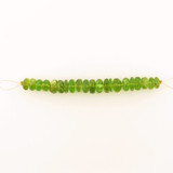Varied Sizes Green Ab Grade Peridot Faceted Rondelles, 20 Count