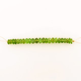 8-9mm Green Ab Grade Peridot Faceted Rondelles, 23 Count