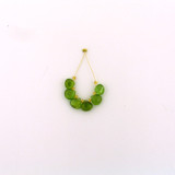 Graduated Green Peridot Faceted Pears, 6 Count