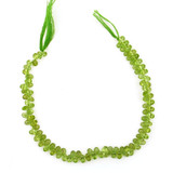 6x4mm Peridot Faceted Top Drilled Ovals, 90 Count