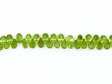 6x4mm Peridot Faceted Top Drilled Ovals, 90 Count