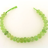 Graduated Green Prehnite Faceted Rondelles, 26 Count