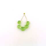 Graduated Green Prehnite Faceted Pears, 5 Count