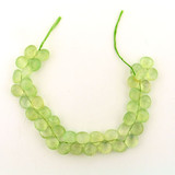 40 Count Graduated  Prehnite Faceted Top Drill Pears