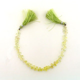 85 Count 6x4mm Varied Color Prehnite Faceted Pears