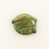 Large Dark Green Pearl Baroque Coin, 1 Count