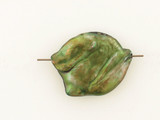Large Dark Green Pearl Baroque Coin, 1 Count