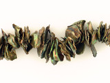 Varied Size Olive Green Pearl Cornflakes, Approx 40 Count
