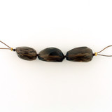 3 Count Varied Sizes Smoky Quartz Multifaceted Nuggets