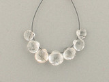 7 Count Graduated Black Tourmalinated Quartz Faceted Pears
