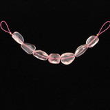 7 Count Varied Size Rose Quartz Faceted Nuggets