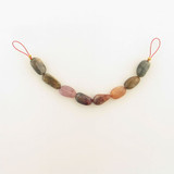 8 Count Varied Size Multi Color Sapphire Smooth  Nuggets