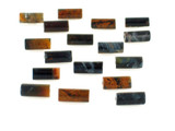 11x4mm Namibian Pietersite Polished Tubes, 19 Count