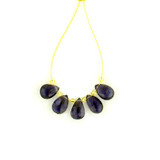 Iolite Faceted Pears, 5 Count