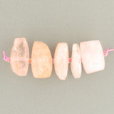 5 Count Apx 18x13mm Morganite Chunks