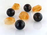 18mm Bronzite Rounds & Citrine Simple Cut, 9 Count