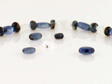 Kyanite & Clear Topaz Ovals/ Rondelles, 33 Count