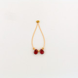 5x4mm Brown Spinel Faceted Pears, 2 Count